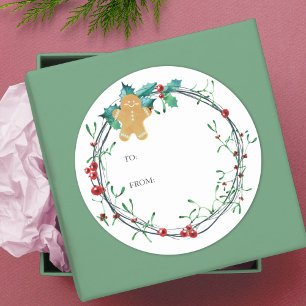 Weihnachtssticker für Plätzchentausch Runder Aufkleber
