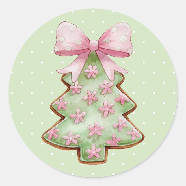 Weihnachtssticker Runder Aufkleber (Vorderseite)