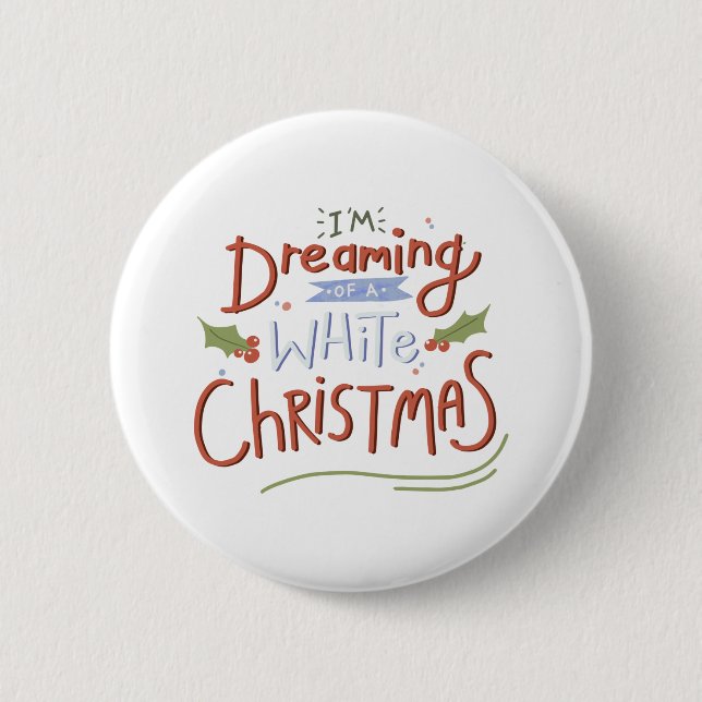 Weihnachtssticker, Typografie-Design Button (Vorderseite)