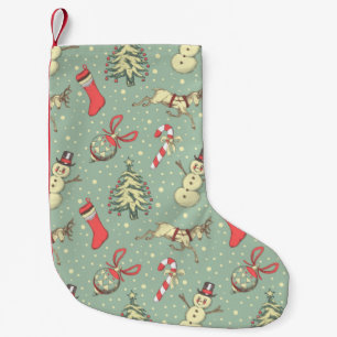 Weihnachtsstil im Vintage-Look Kleiner Weihnachtsstrumpf