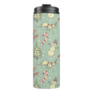 Weihnachtsstil im Vintage-Look Thermosbecher