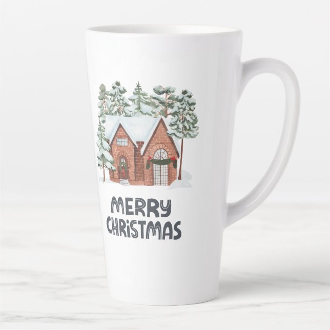 Weihnachtsstil-Latte-Macchiato-Tasse Milchtasse (Rechts)