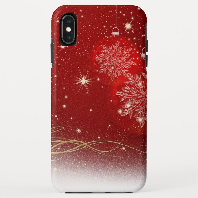 Weihnachtsstilvolle glänzende Case-Mate iPhone hülle (Rückseite)