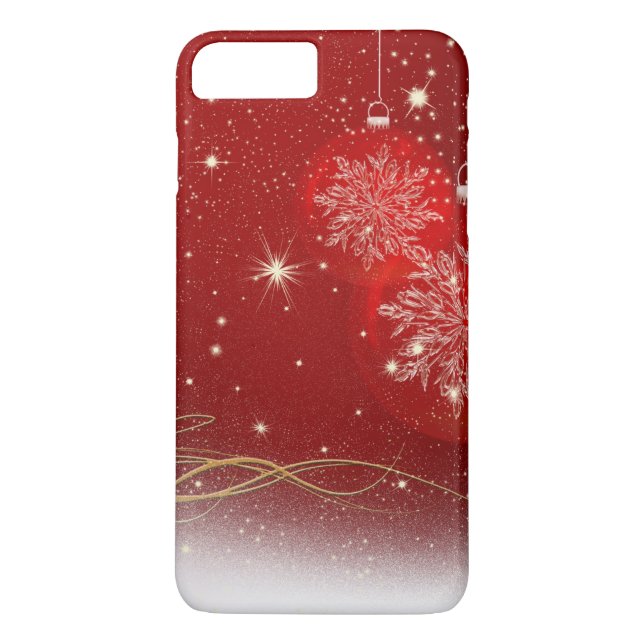 Weihnachtsstilvolle glänzende Case-Mate iPhone hülle (Rückseite)