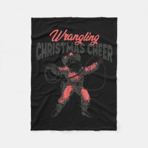 Weihnachtsstimmung bändigen Lustiger Cowboy-Santa- Fleecedecke