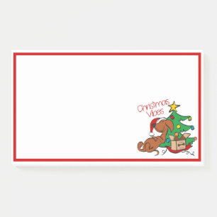 Weihnachtsstimmung Dachshund-Hund Post-It Notizen