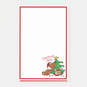 Weihnachtsstimmung Dachshund-Hund Post-It Notizen