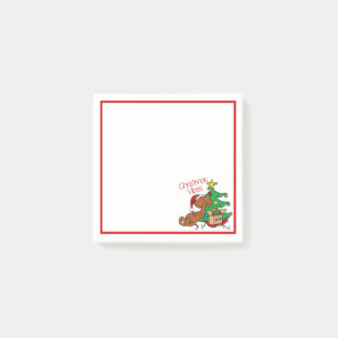 Weihnachtsstimmung Dachshund-Hund Post-It-Notizen Post-it Klebezettel