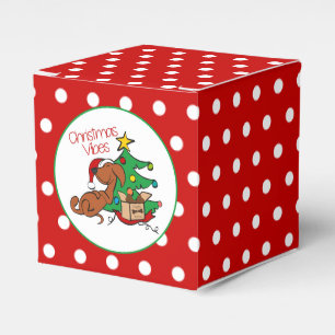 Weihnachtsstimmung Dachshund-Hundefavor-Box Geschenkschachtel