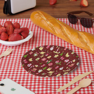 Weihnachtsstimmung, Design mit vielen Süßigkeiten Pappteller