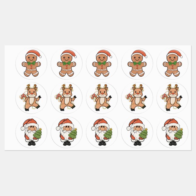 Weihnachtsstimmung Etiketten (Blatt)