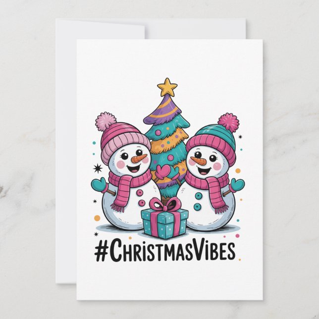 Weihnachtsstimmung Feiertagskarte (Vorderseite)