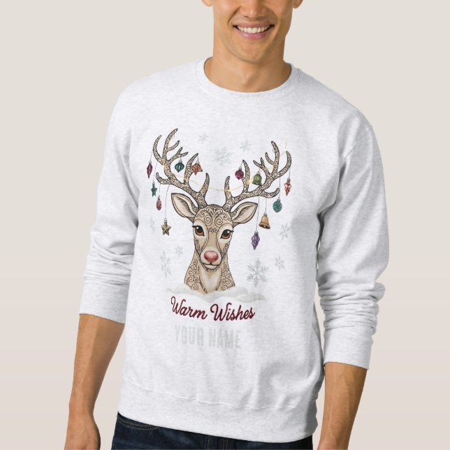 Weihnachtsstimmung, Hirsch Edition Sweatshirt (Vorderseite)
