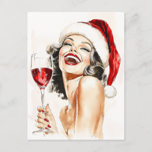 Weihnachtsstimmung im Wassercolor-Stil Feiertagspostkarte