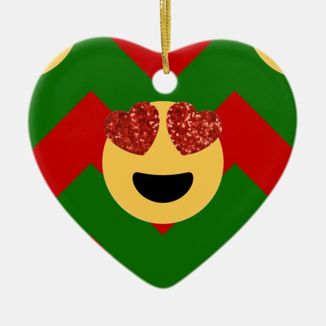 Weihnachtsstimmung Keramik Ornament (Vorne)