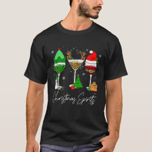 Weihnachtsstimmung Lustige Gläser Wein Familienmat T-Shirt