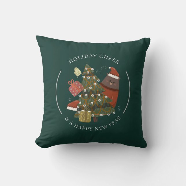 Weihnachtsstimmung Moderne Whimsy Kissen (Vorderseite)