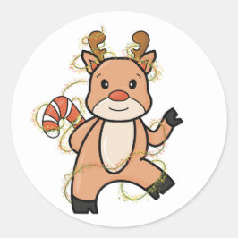 Weihnachtsstimmung Runder Aufkleber