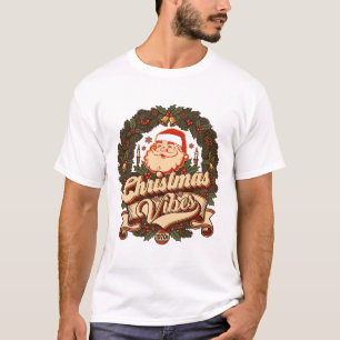 Weihnachtsstimmung Santa Claus Kranz Glocken T-Shirt