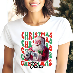 Weihnachtsstimmung Santa Retro Feiertag Tri-Blend Shirt