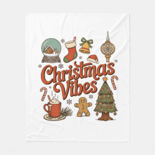 Weihnachtsstimmung Schneekugel Lebkuchenmann Baum Fleecedecke
