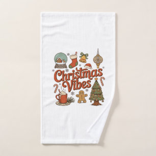 Weihnachtsstimmung Schneekugel Lebkuchenmann Baum Handtuch