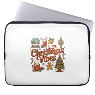 Weihnachtsstimmung Schneekugel Lebkuchenmann Baum Laptopschutzhülle