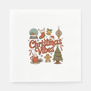 Weihnachtsstimmung Schneekugel Lebkuchenmann Baum Serviette