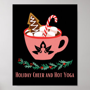 Weihnachtsstimmung und Hot Yoga Lustiges Weihnacht Poster