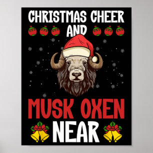 Weihnachtsstimmung Und Moschusochsen In Der Nähe - Poster