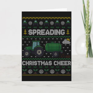 Weihnachtsstimmung verbreiten Lustiger Landwirtsch Karte