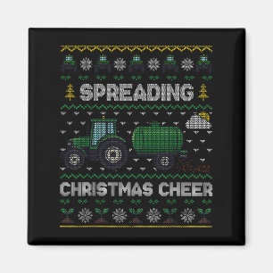 Weihnachtsstimmung verbreiten Lustiger Landwirtsch Magnet