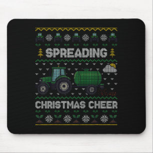 Weihnachtsstimmung verbreiten Lustiger Landwirtsch Mousepad