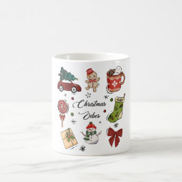 Weihnachtsstimmung Weihnachtsaufkleber-Pack Kaffeetasse