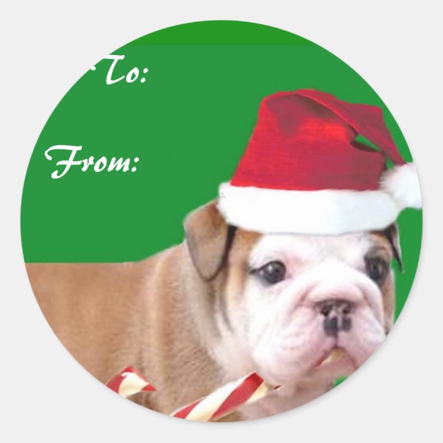 Weihnachtsstipenanhänger Runder Aufkleber (Vorderseite)