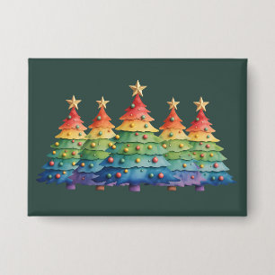 Weihnachtsstolz Regenbogen LGBTQ Gleichberechtigun Button