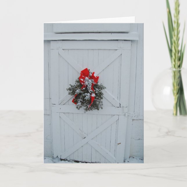 Weihnachtsstor Feiertagskarte (Vorderseite)