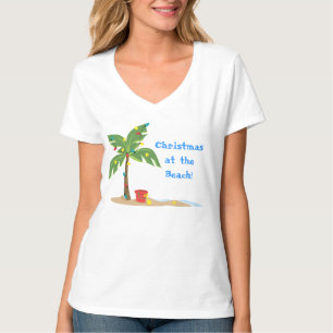 Weihnachtsstrand-Szene T-Shirt