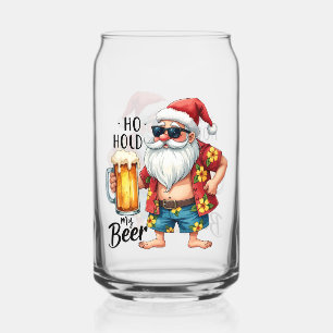 Weihnachtsstrand Weihnachten trinken Bier halten Dosenglas