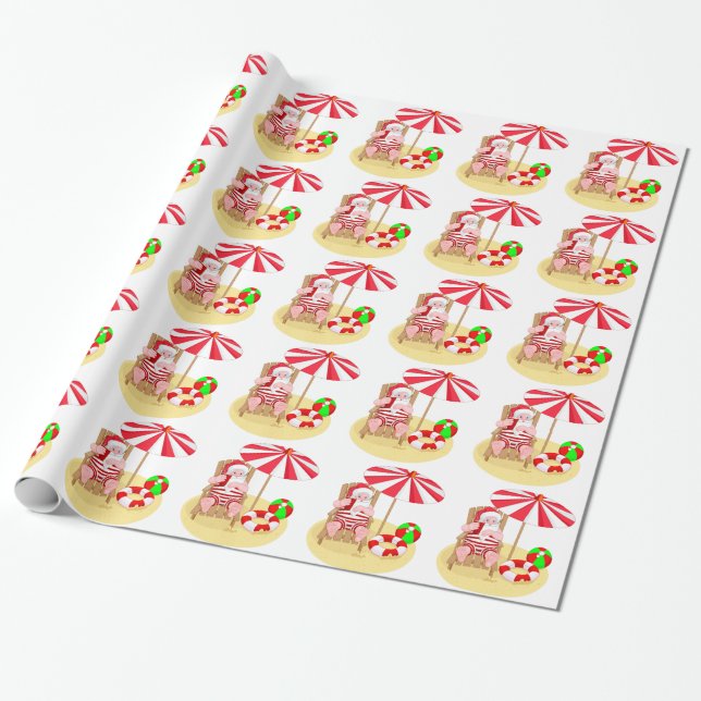 Weihnachtsstrandsklee Geschenkpapier (Ungerollt)