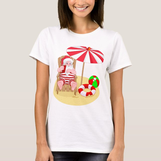 Weihnachtsstrandsklee T-Shirt (Vorderseite)