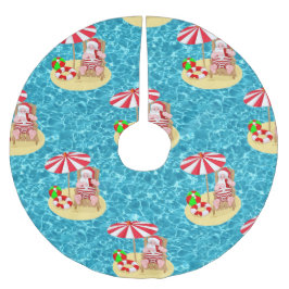 Weihnachtsstrandskleidung im Santa Claus Polyester Weihnachtsbaumdecke