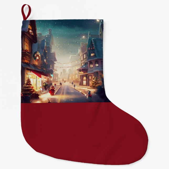 Weihnachtsstraße 2 großer weihnachtsstrumpf (Vorderseite)