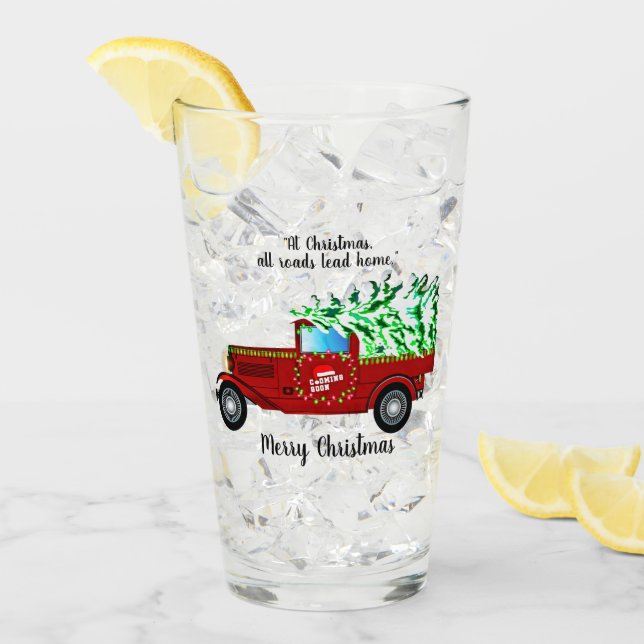 Weihnachtsstraßen-Lkw-Glashütte Glas (Vorderseite Ice)