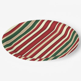 Weihnachtsstreifen-11-Papier-Teller Pappteller