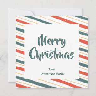 Weihnachtsstreifen Begrüßung Feiertagskarte