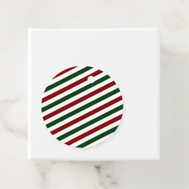 Weihnachtsstreifen Geschenkanhänger (Beispiel)