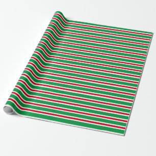 Weihnachtsstreifen Geschenkpapier