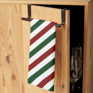 Weihnachtsstreifen Geschirrtuch