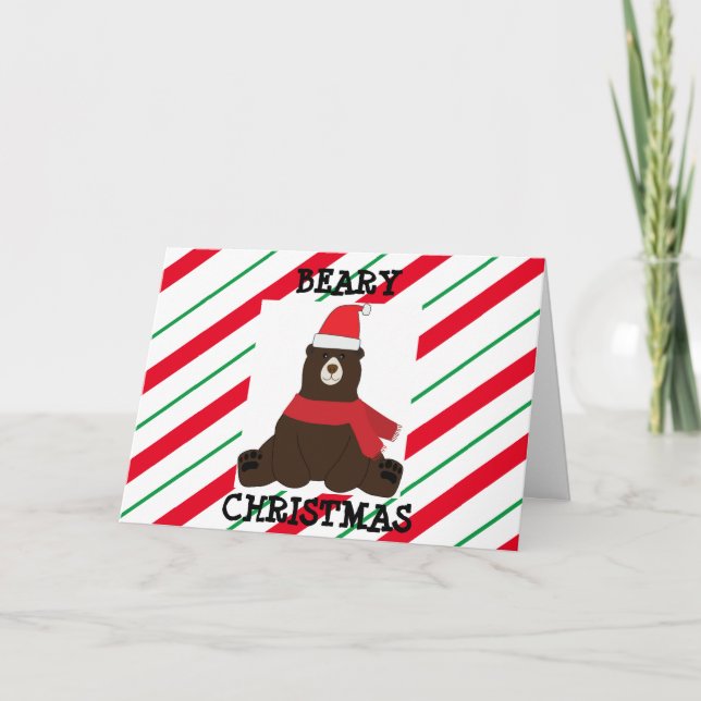 Weihnachtsstreifen Karte (Vorderseite)